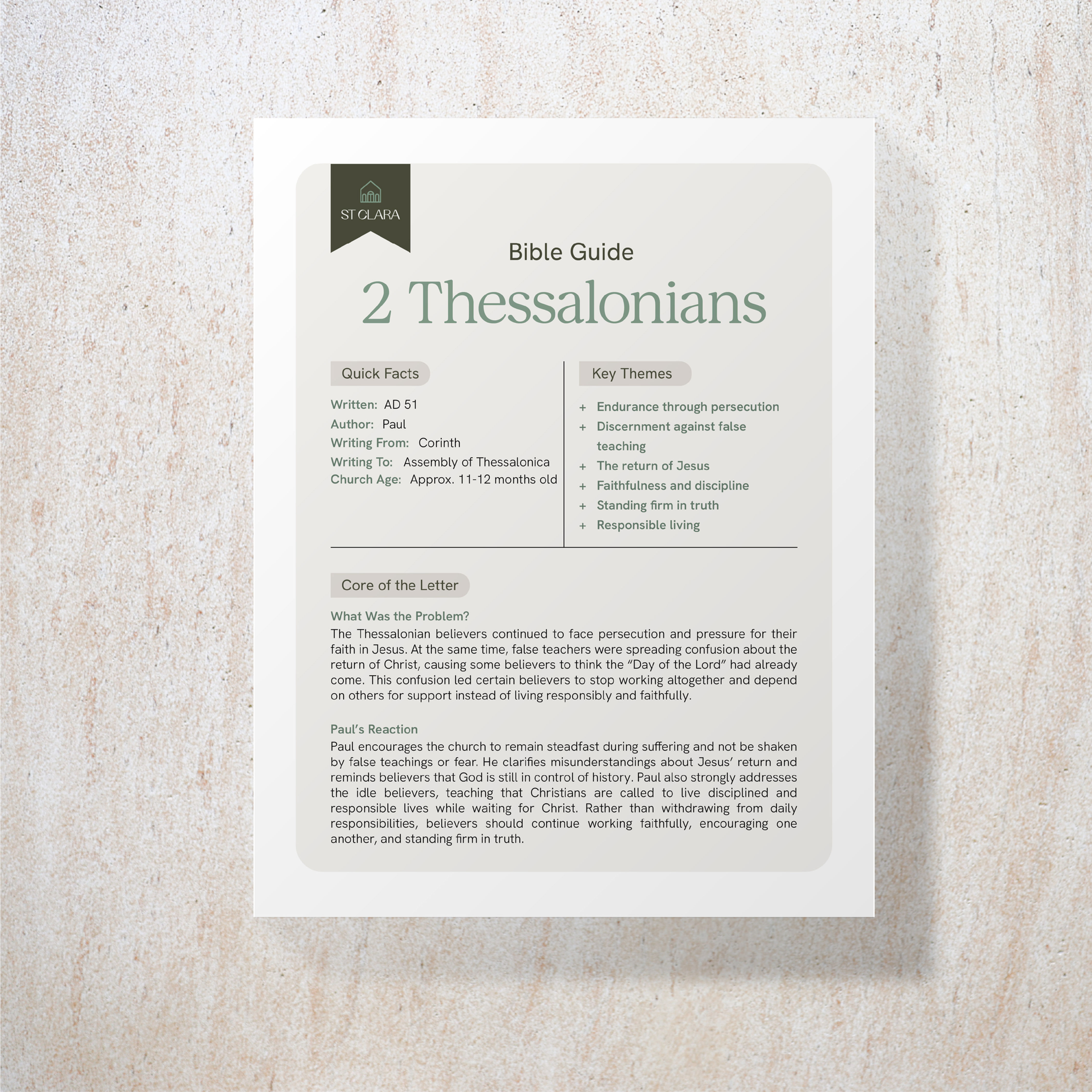 2 Thessalonians Bible Guide