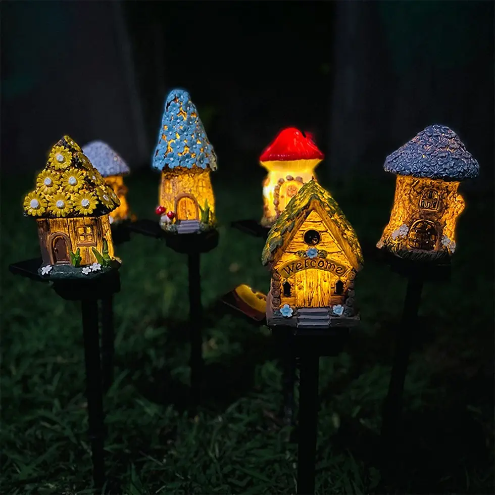 LED Solar Mushroom Garden Lights – Waterproof Fairy House Style