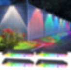 4pcs Solar Fence Light RGB Colour Changing Outdoor Garden Yard Décor Step Lamp
