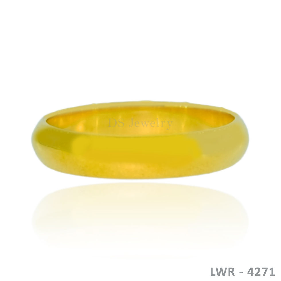 Thumbnail: 14K-YG Plain Hollow Wedding Ring 4MM