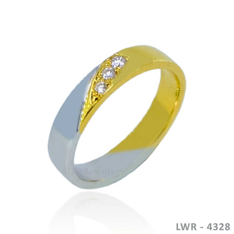 Thumbnail: 14K-2T Three Diamond Wedding Ring