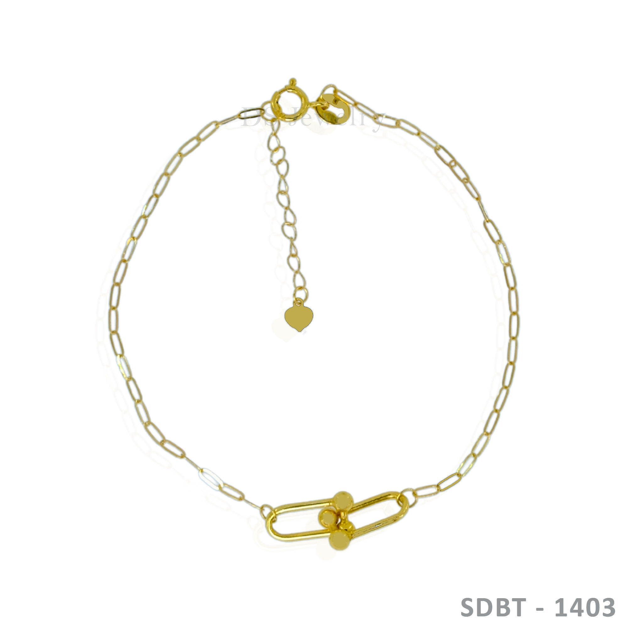 18K-YG Cable Hardware Bracelet