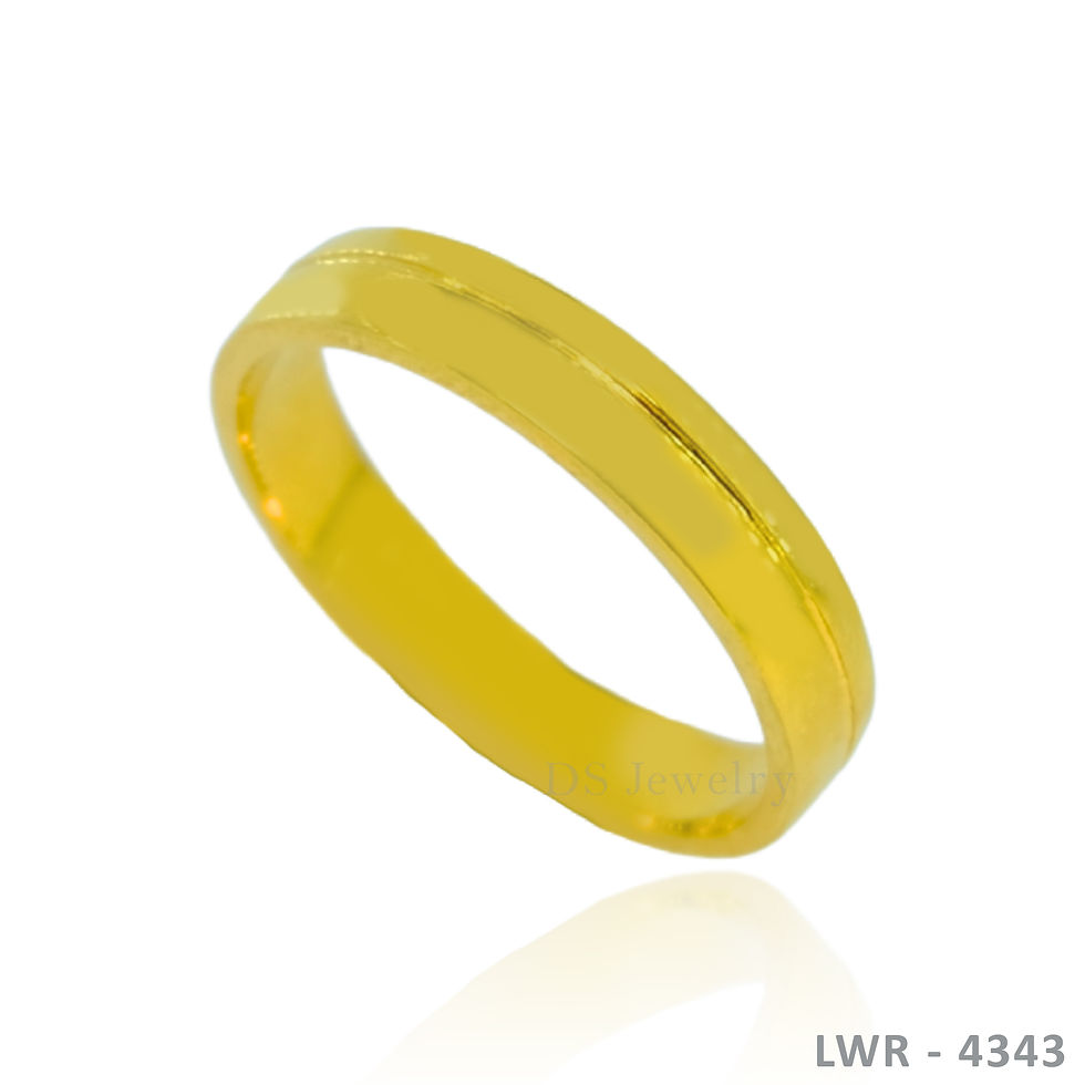 Thumbnail: 14K-YG Line Design Wedding Ring