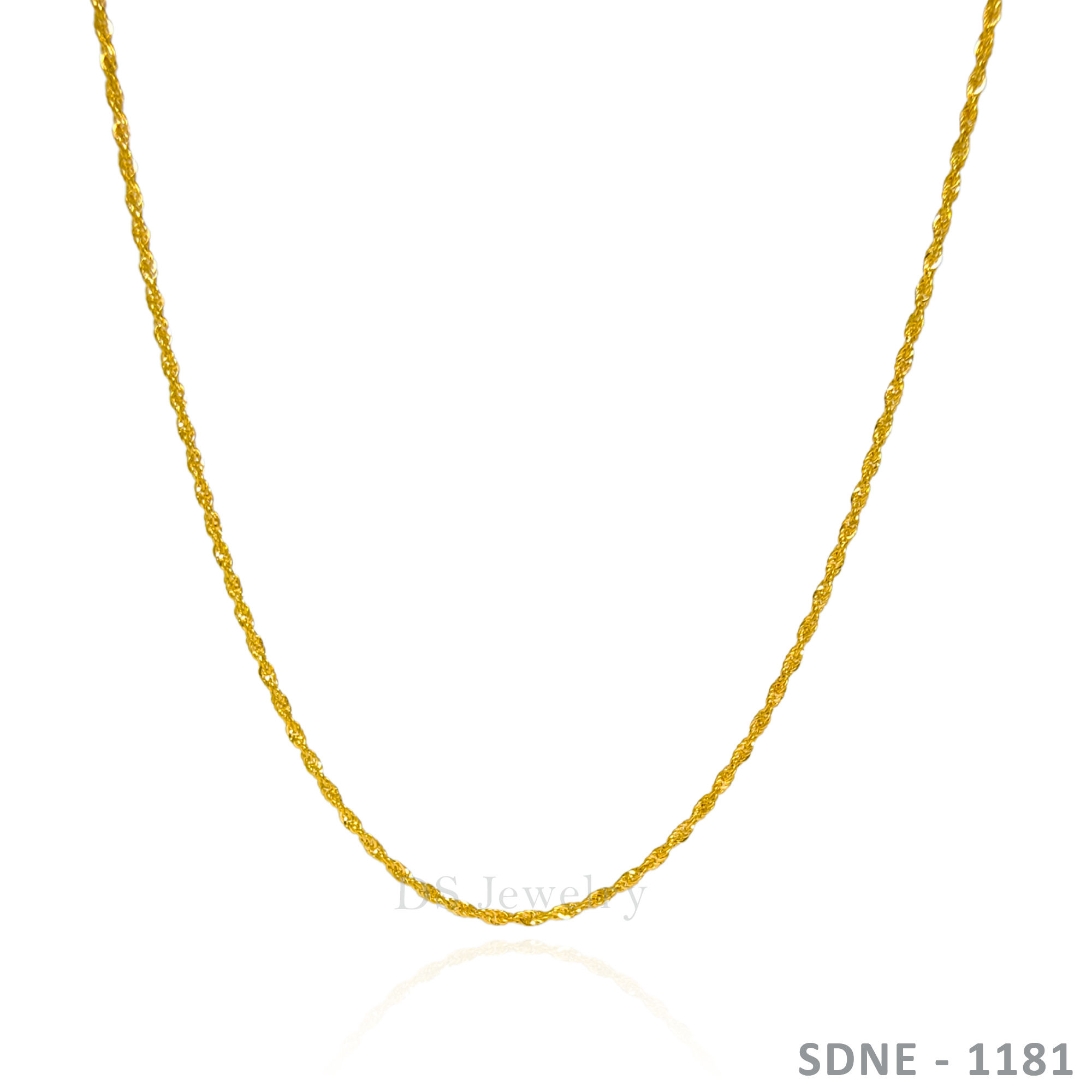18K-YG Flat Cadena Necklace