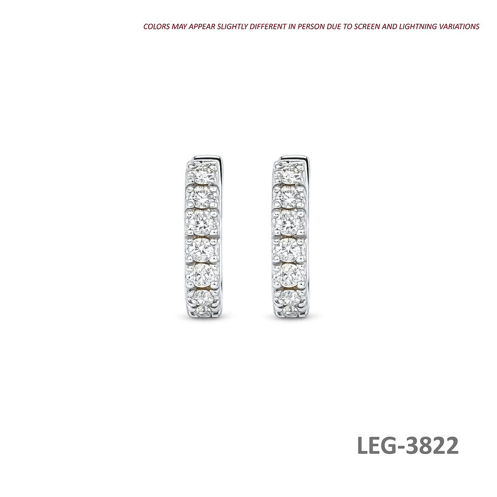 Thumbnail: 14K-WG Diamond Creolla Earring