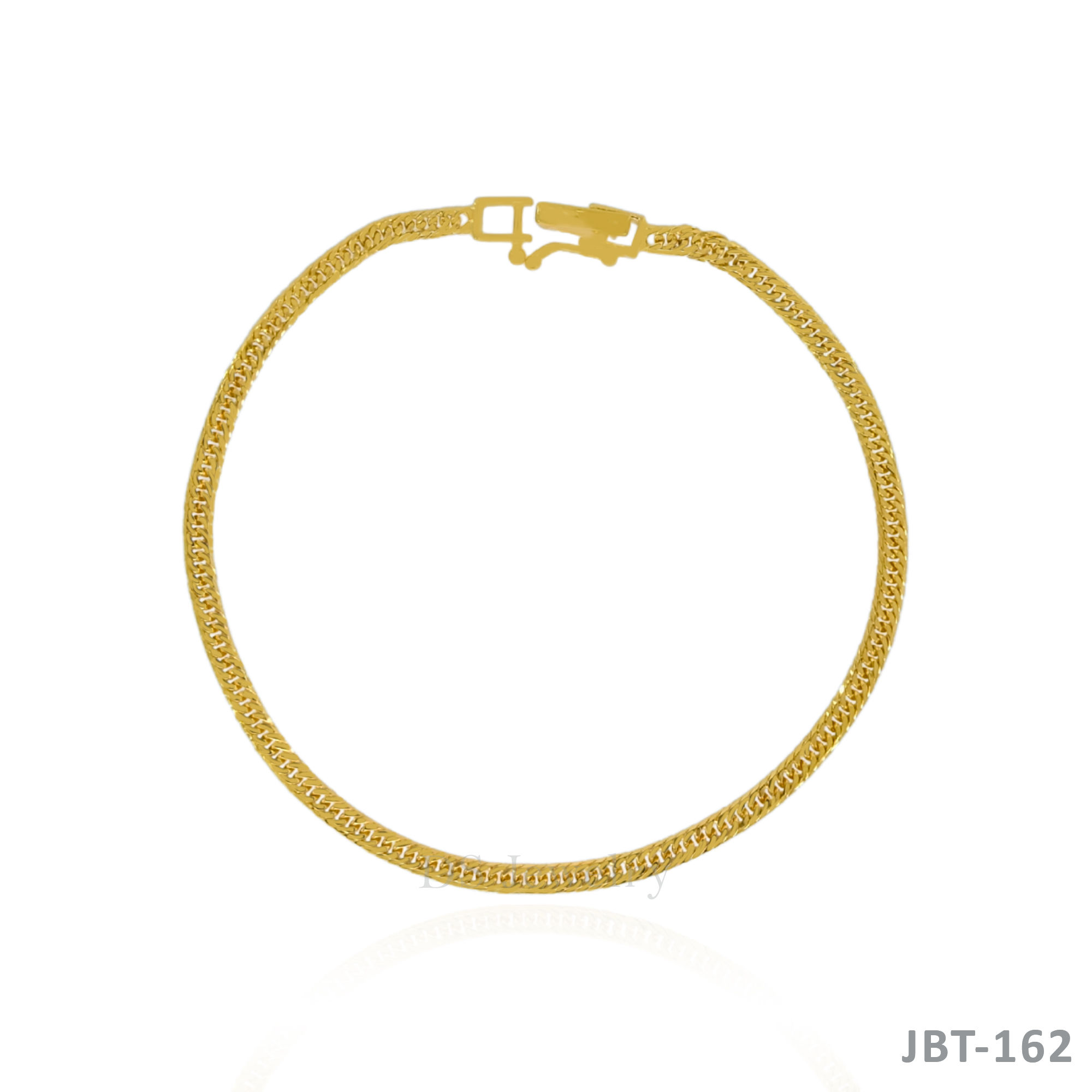 18K-YG Cadena Double Side Lock Bracelet
