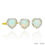 Thumbnail: 14K-YG Heart Opal Ligid with Diamond Set of Ring and Earring