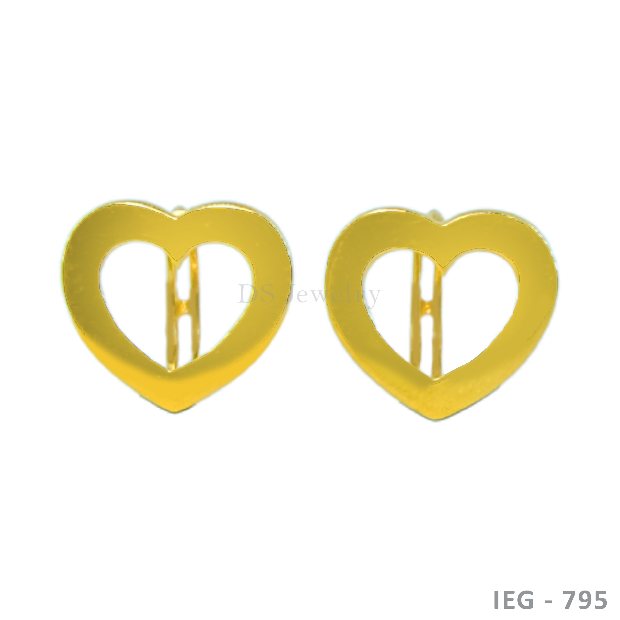 14K-YG Heart Creolla Earring