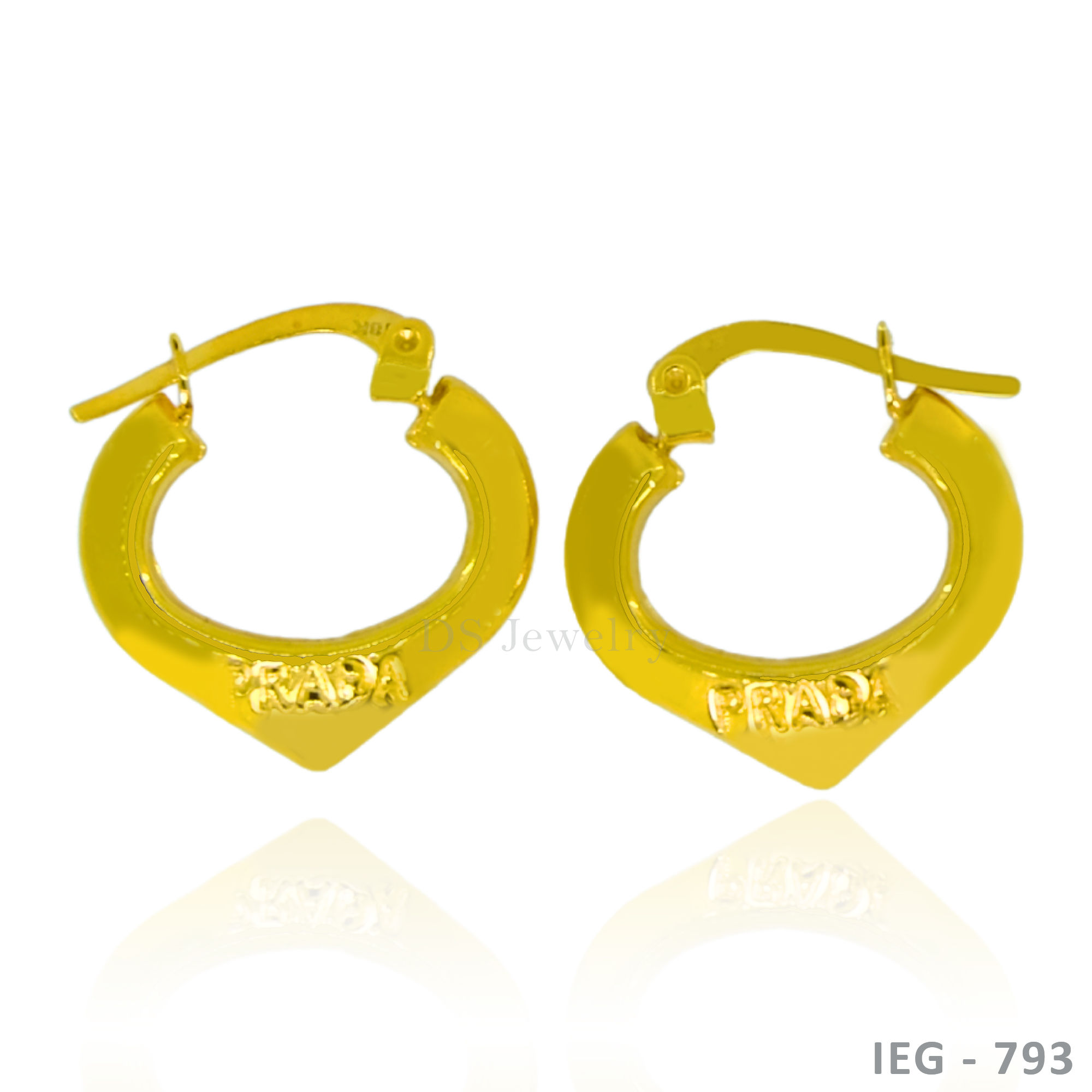 18K-YG Design Inspired Creolla Earring