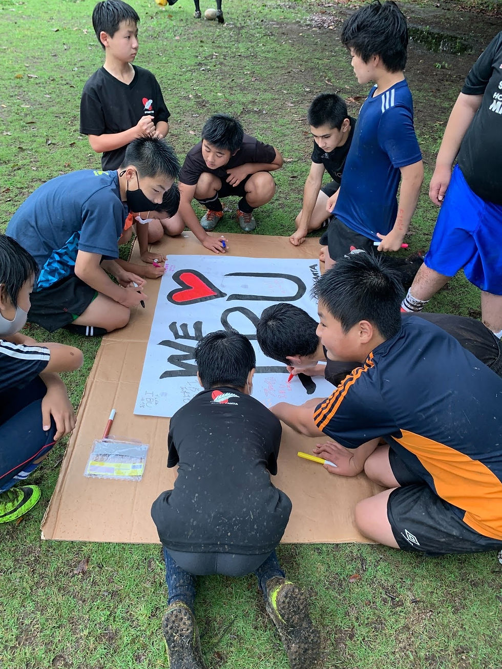 国際武道大学女子ラグビー部に応援メッセージを書きました