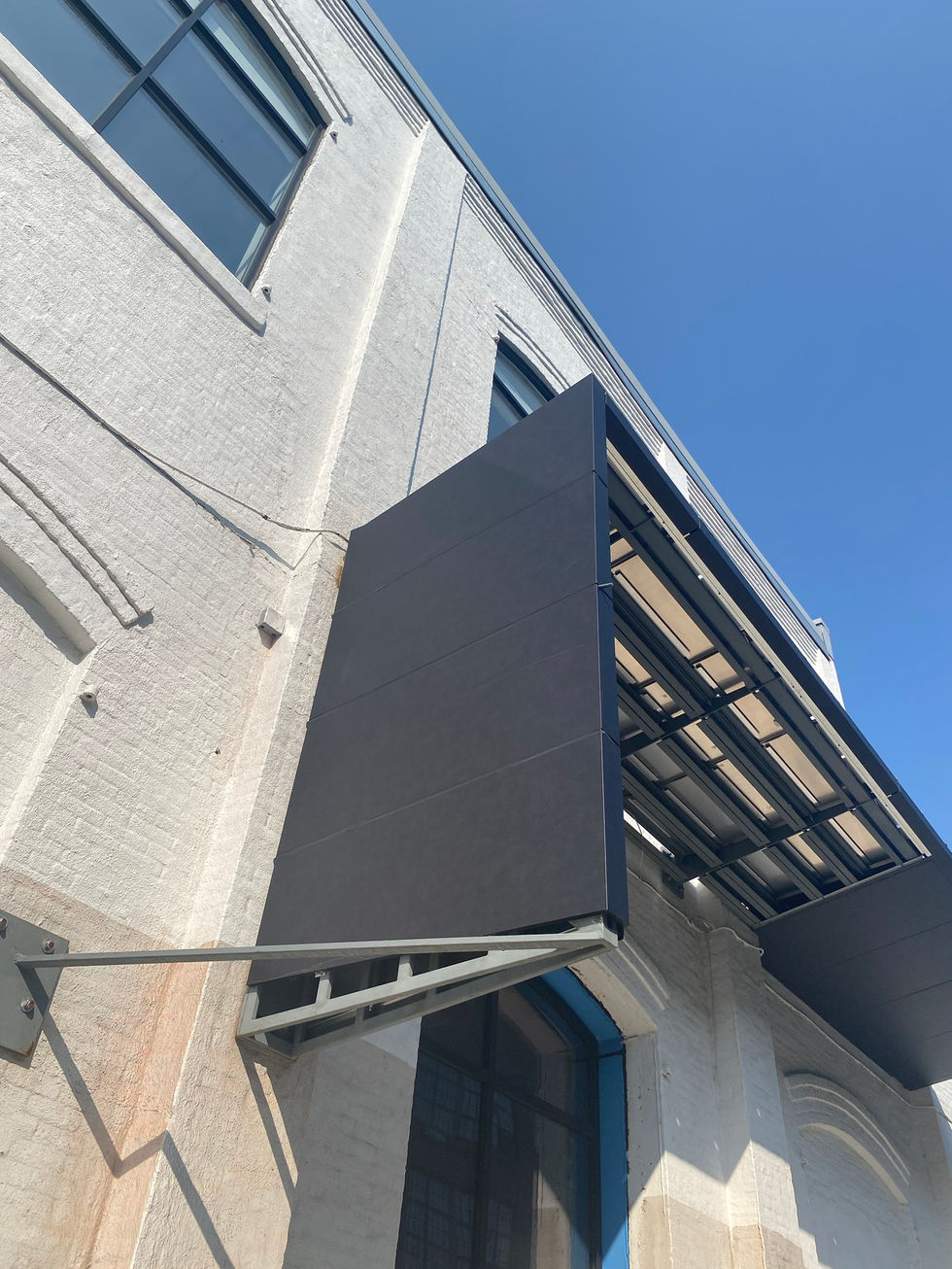 Steel canopy and awning