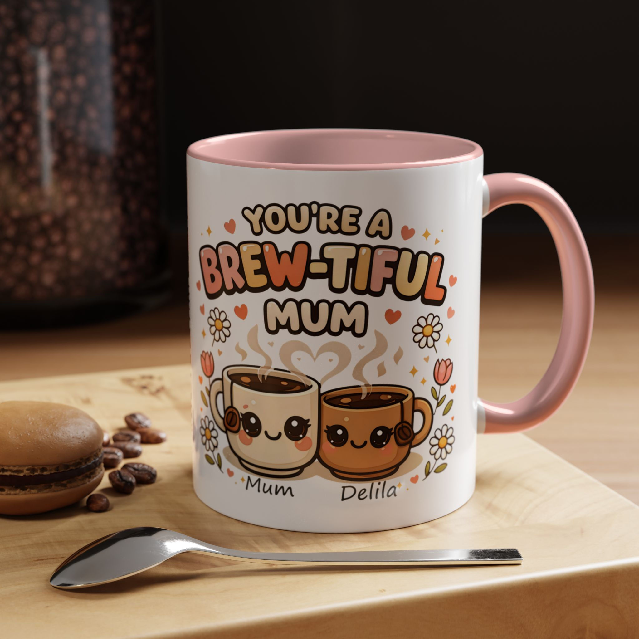 Personalised Coffee Mug Modern Accent Color Ceramic Coffee Cup