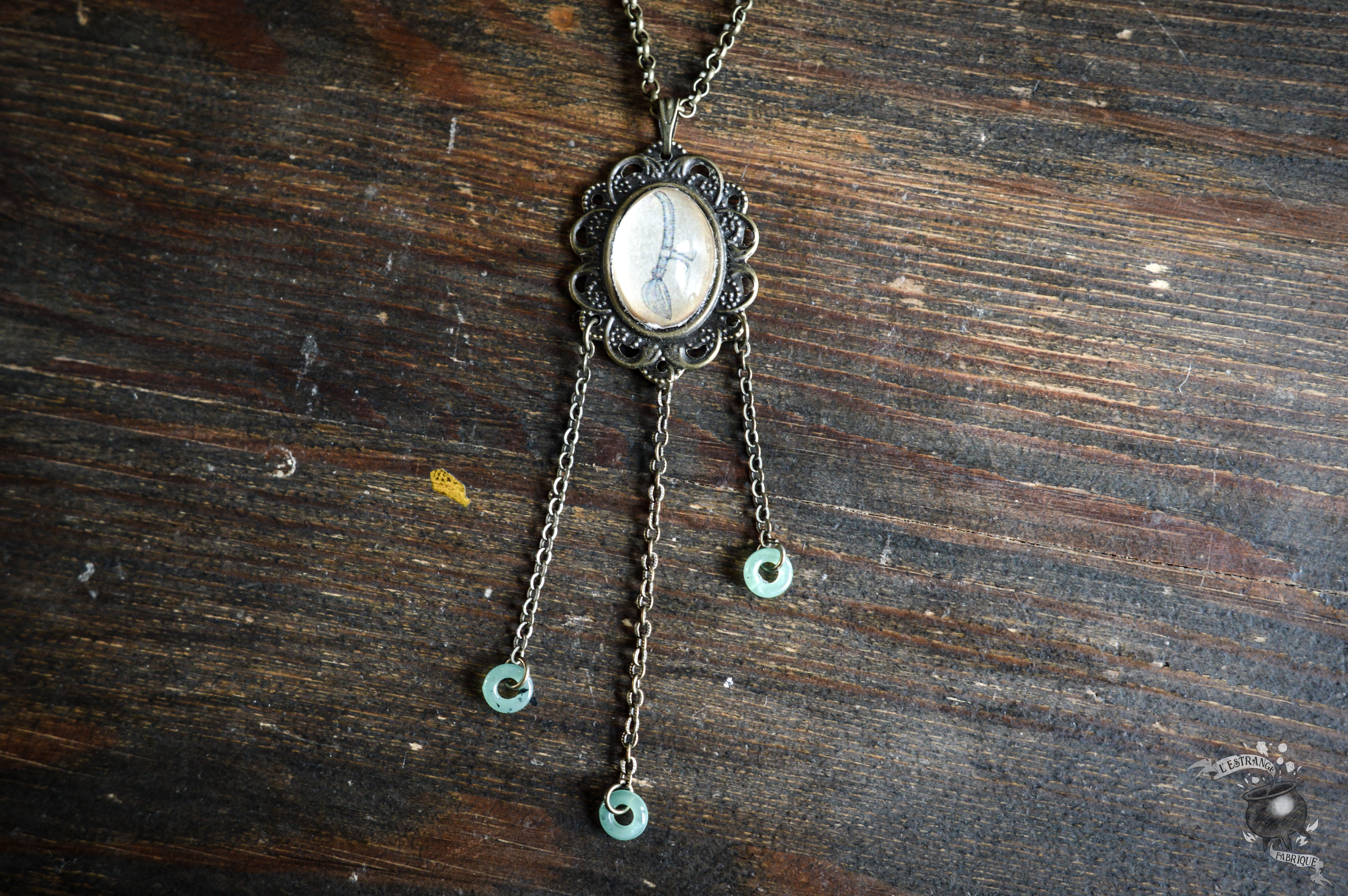 Collier cabochon Quidditch