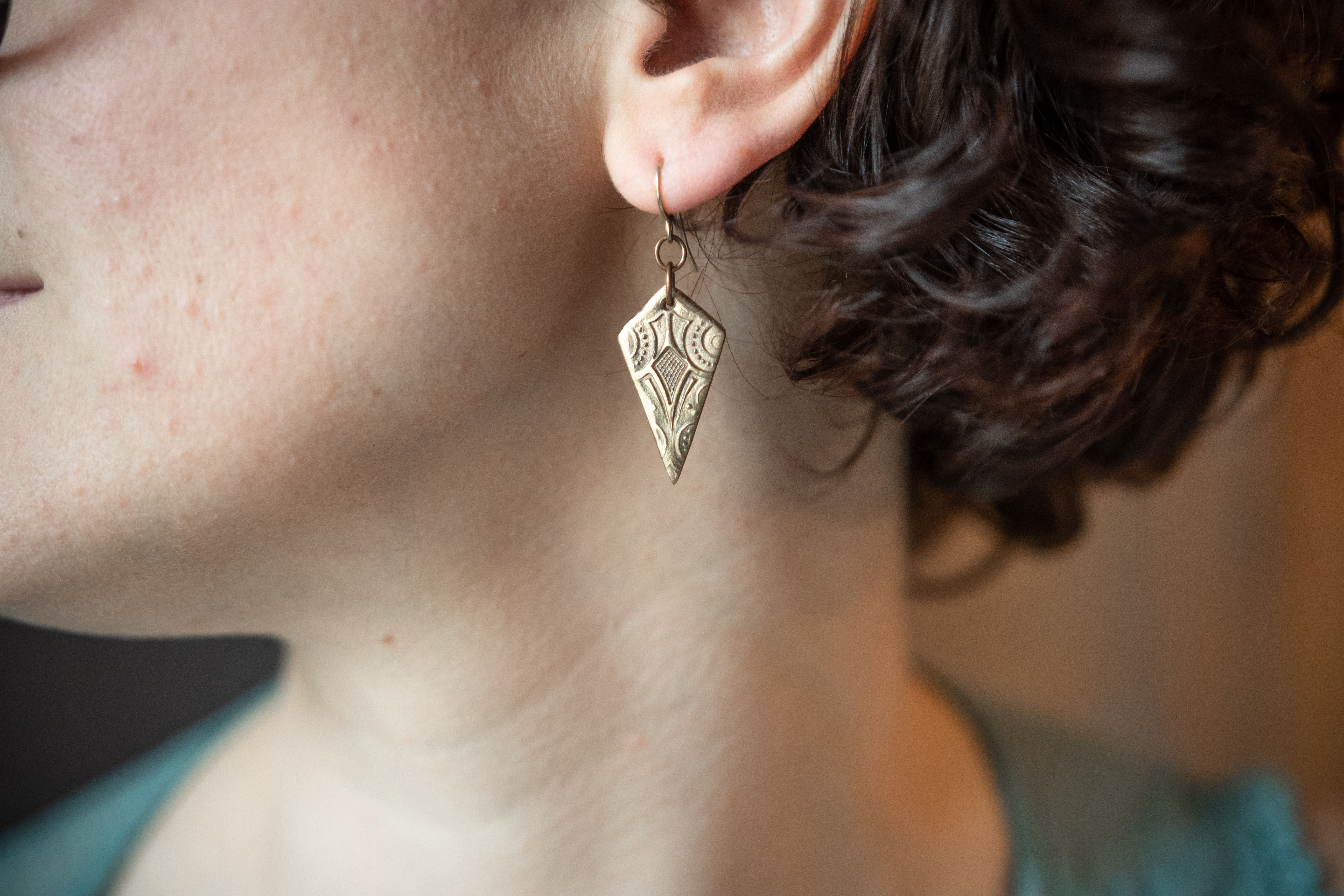 Boucles d'oreilles bronze clair