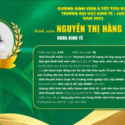 Các cá nhân đạt danh hiệu "Sinh viên 5 tốt" tiêu biểu Trường Đại học Kinh tế - Luật năm 2021 - 2022