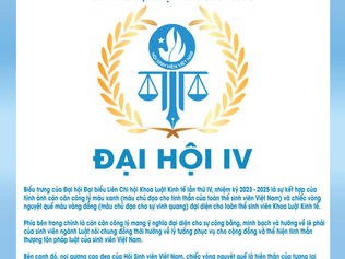 Biểu trưng Đại hội đại biểu Liên Chi hội Khoa Luật Kinh tế lần thứ IV, nhiệm kỳ 2023 – 2025