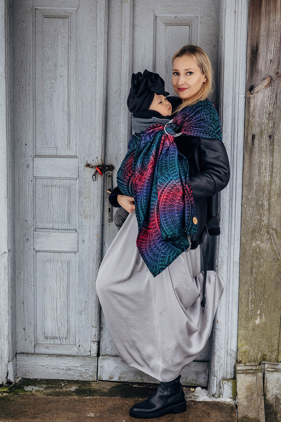 Miniaturbild: RING SLING - PEACOCK'S TAIL - BLACK OPAL