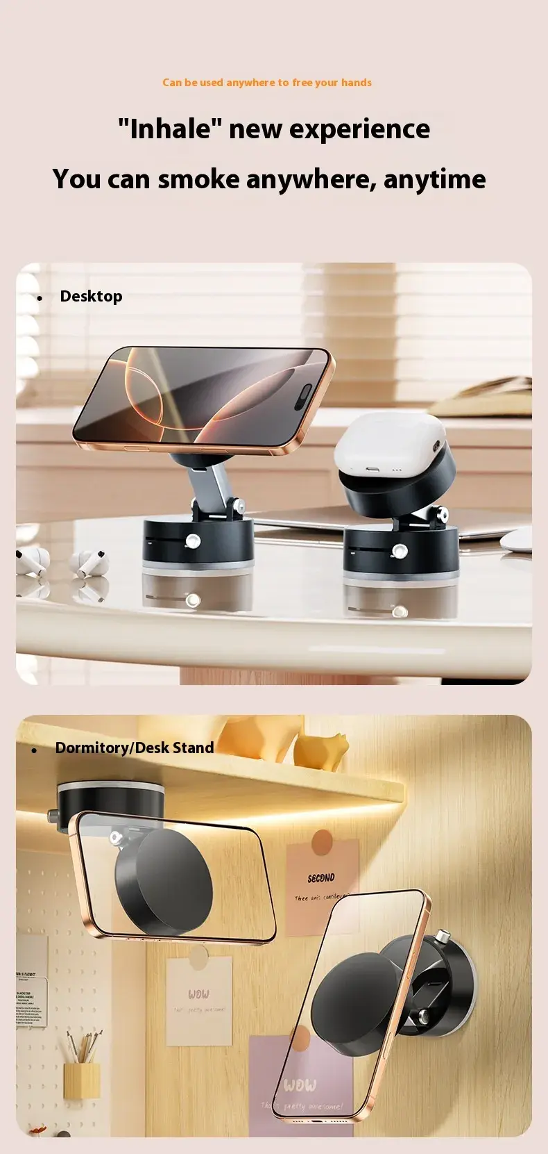 Miniatura: Magnetic Foldable Phone Holder with Suction Cup