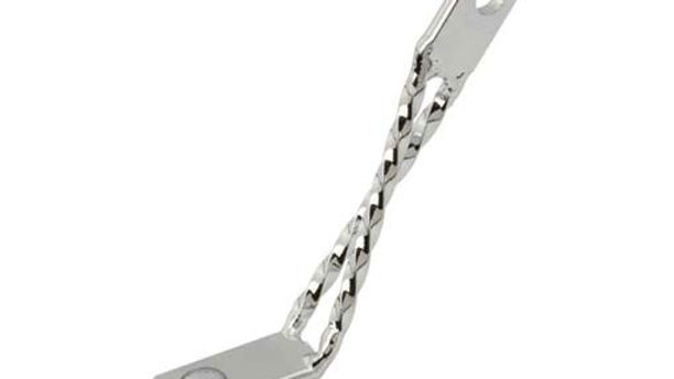 DOUBLE TWISTED LIGHT BRACKET CHROME