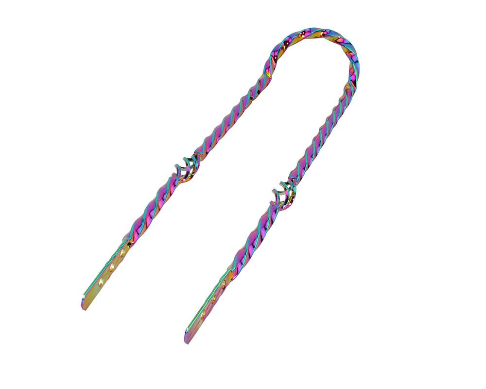 TWISTED SQUARE CAGE SHORT BACK 24 SISSY BAR OIL SLICK