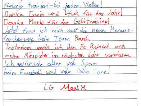 Bericht von Mael (Ea Junioren) - Juni 2025