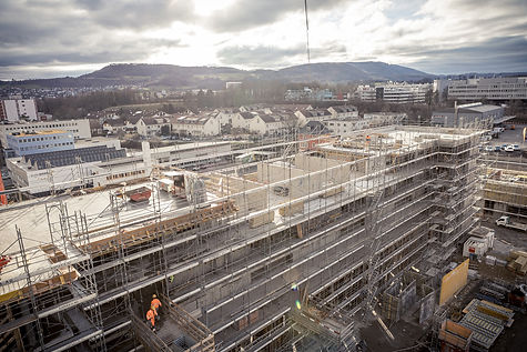 Baustelle der Wohnanlage Aere in Aesch und Reinach