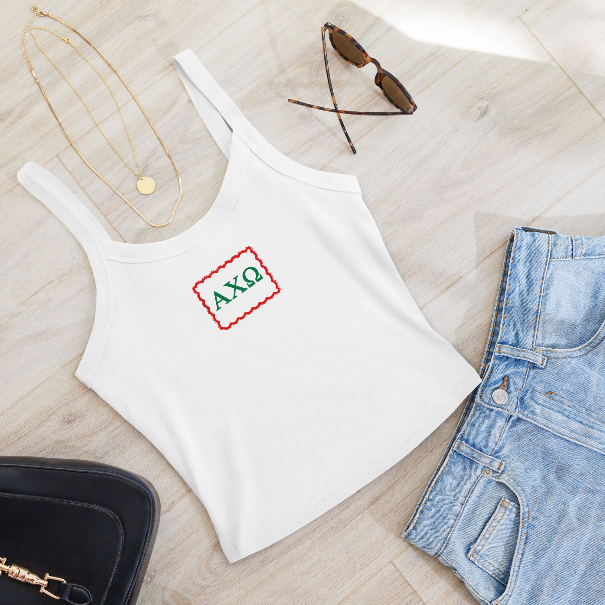Everyday Letters micro-rib tank top
