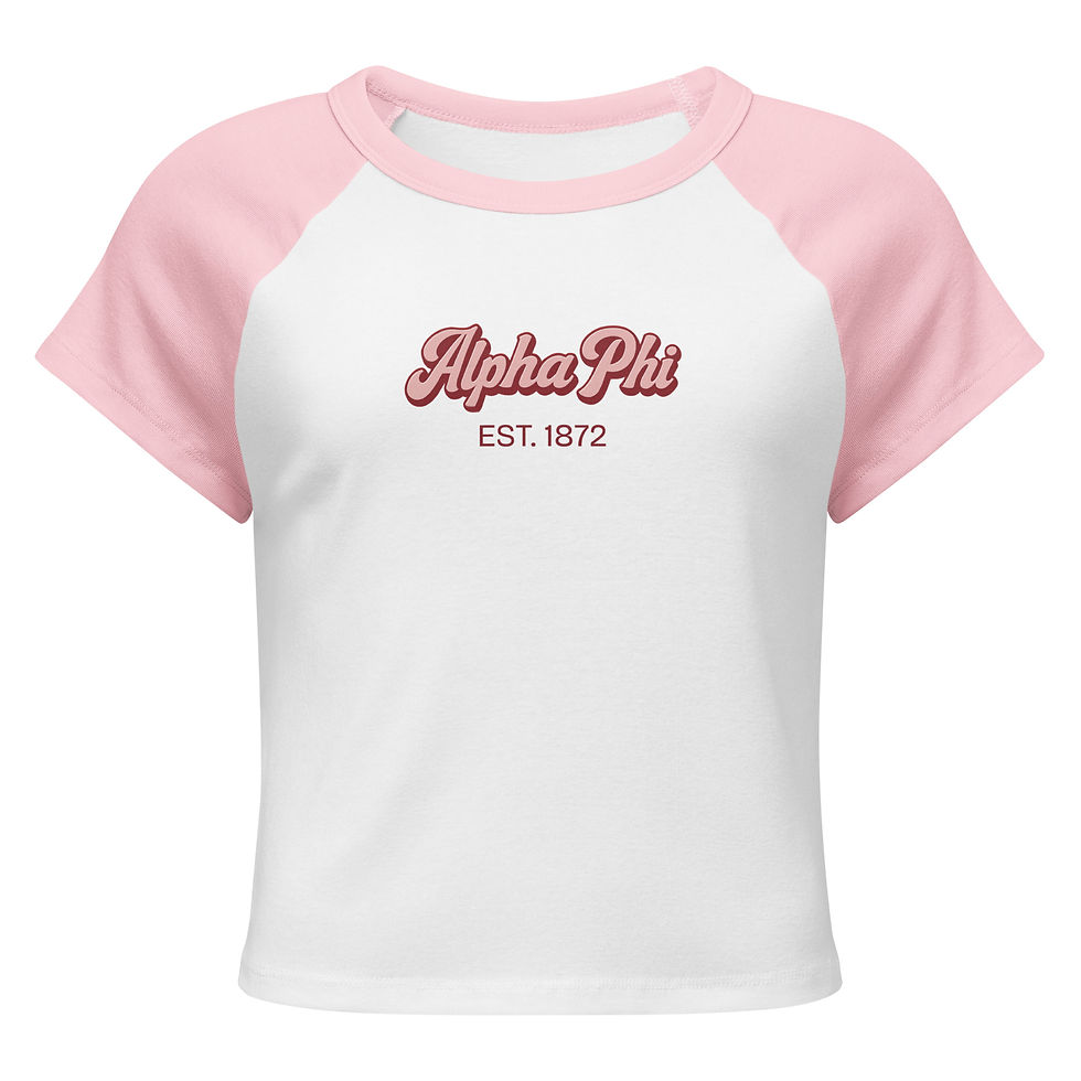 Thumbnail: Retro Love micro rib raglan baby tee