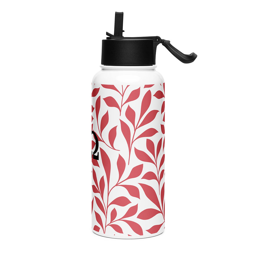Thumbnail:  Red Vine 32 OZ Stainless steel water bottle with a straw lid