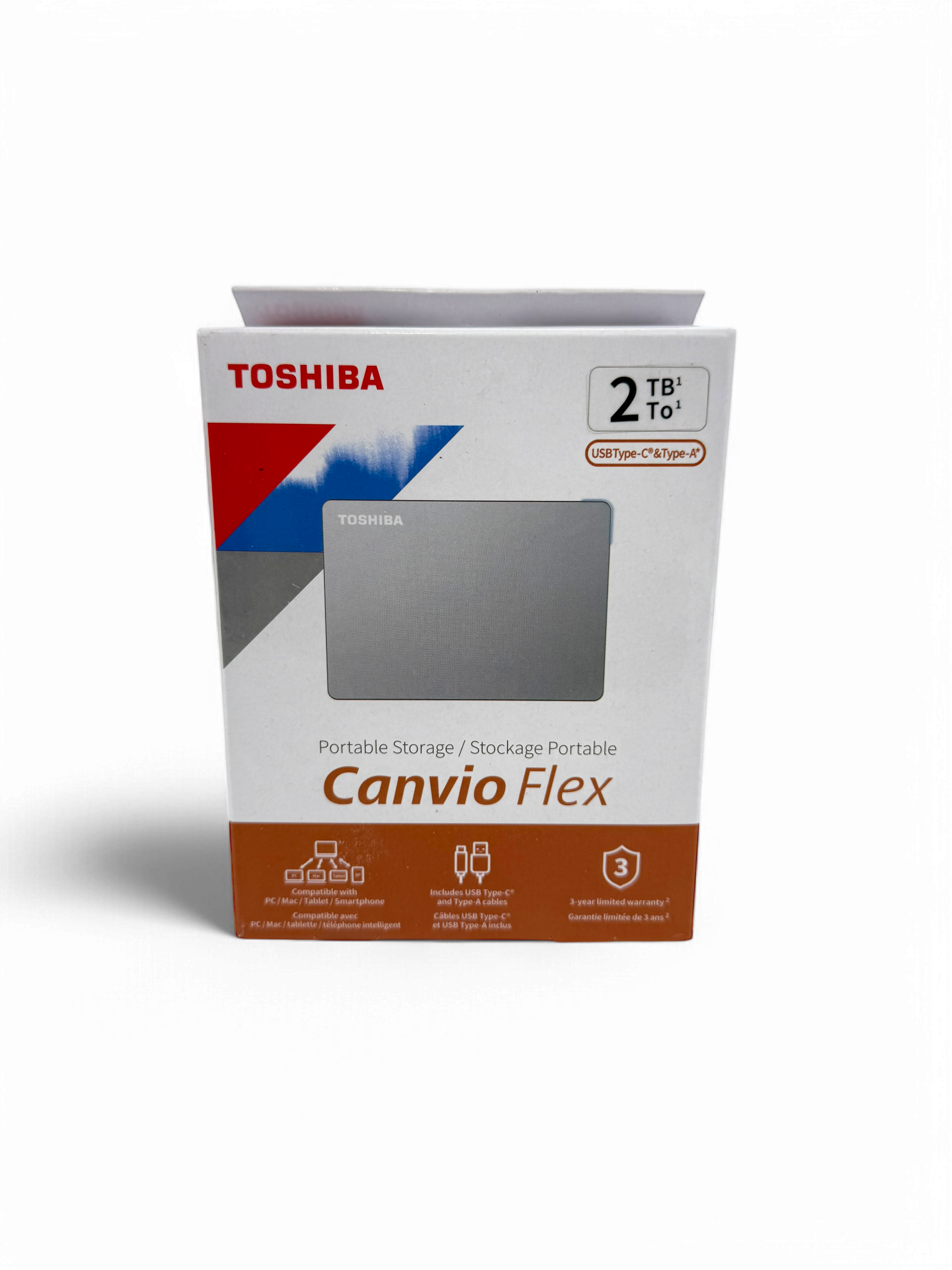 Toshiba Canvio Flex 2TB USB Portable External Hard Drive HDTX120XSCAA