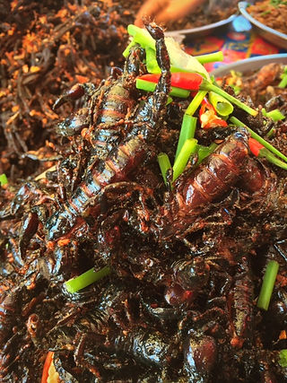 Frittierte Skorpione