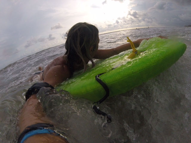 Body surfing at Dominical
