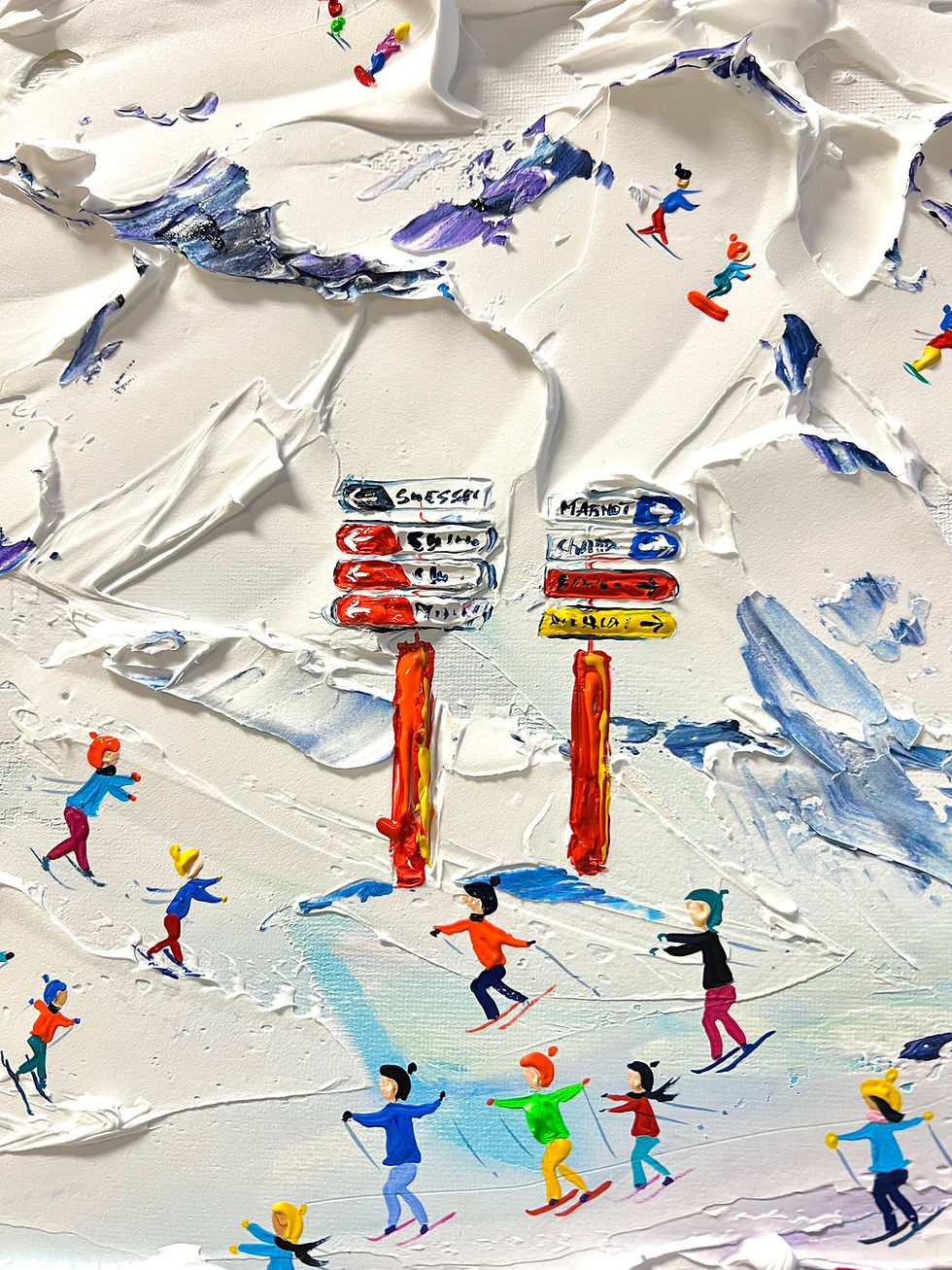 Thumbnail: Beautiful morning in Courchevel; Original painting by Alena Shymchonak