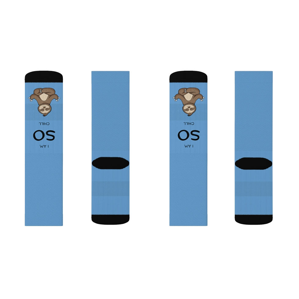 Thumbnail: Chill Sloth Socks (light blue)