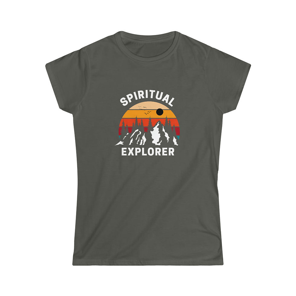 Thumbnail: Spiritual Explorer Mountains - Women's Cut Softstyle Tee
