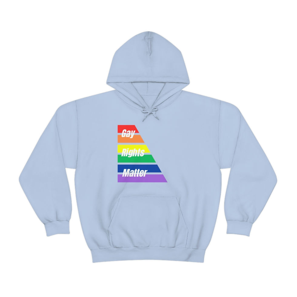 Thumbnail: Gay Rights Matter (Rainbow Color Blocks) Hooded Sweatshirt