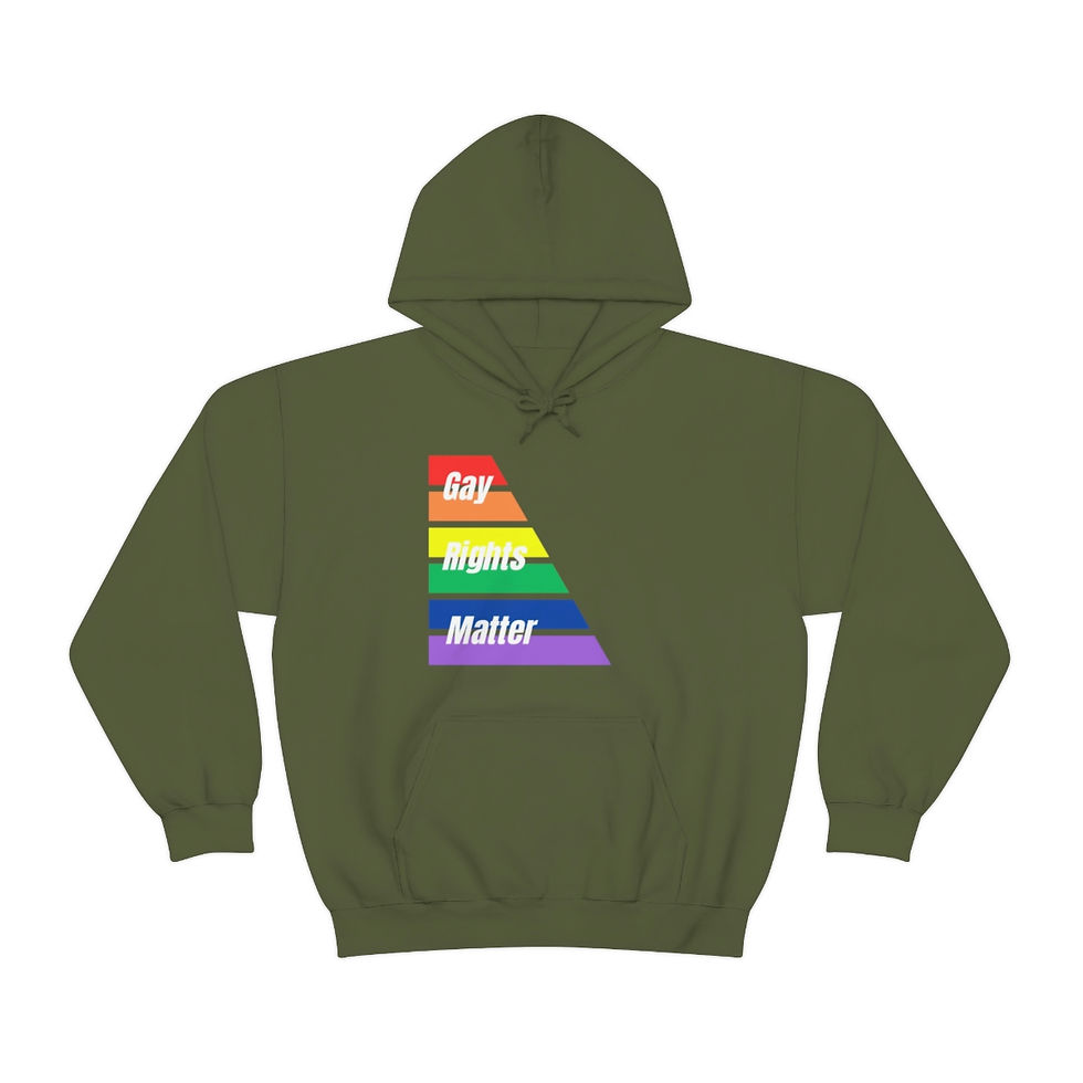 Thumbnail: Gay Rights Matter (Rainbow Color Blocks) Hooded Sweatshirt