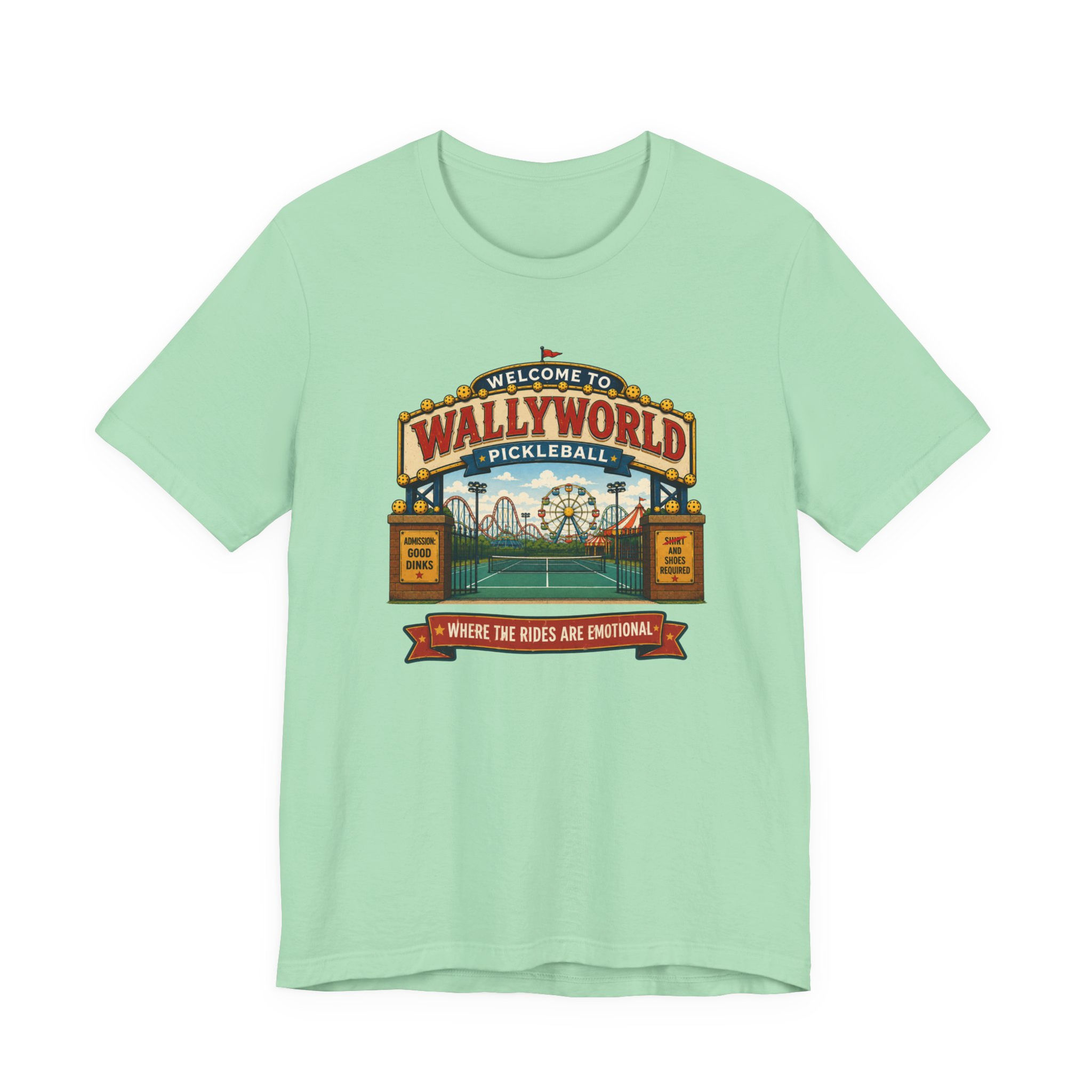 WallyWorld Pickleball Tee — Vintage Amusement Park Design - Soft Jersey Cotton