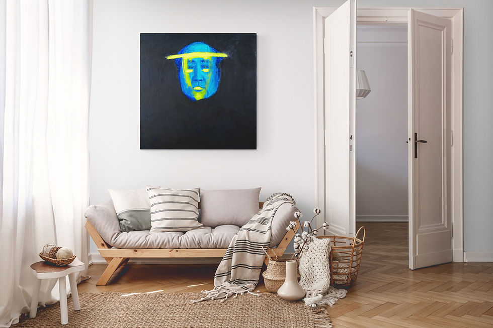 Thumbnail: Mao's Head in Blue and Yellow