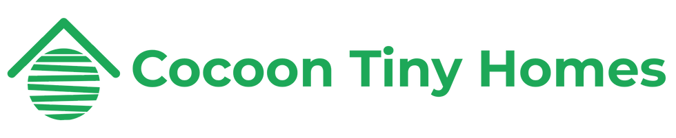Cocoon Tiny Homes Logo in green on a white background