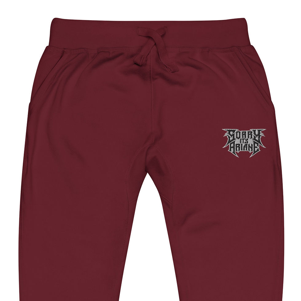 Thumbnail: Heavy Metal Embroidered Logo Unisex Fleece Sweatpants