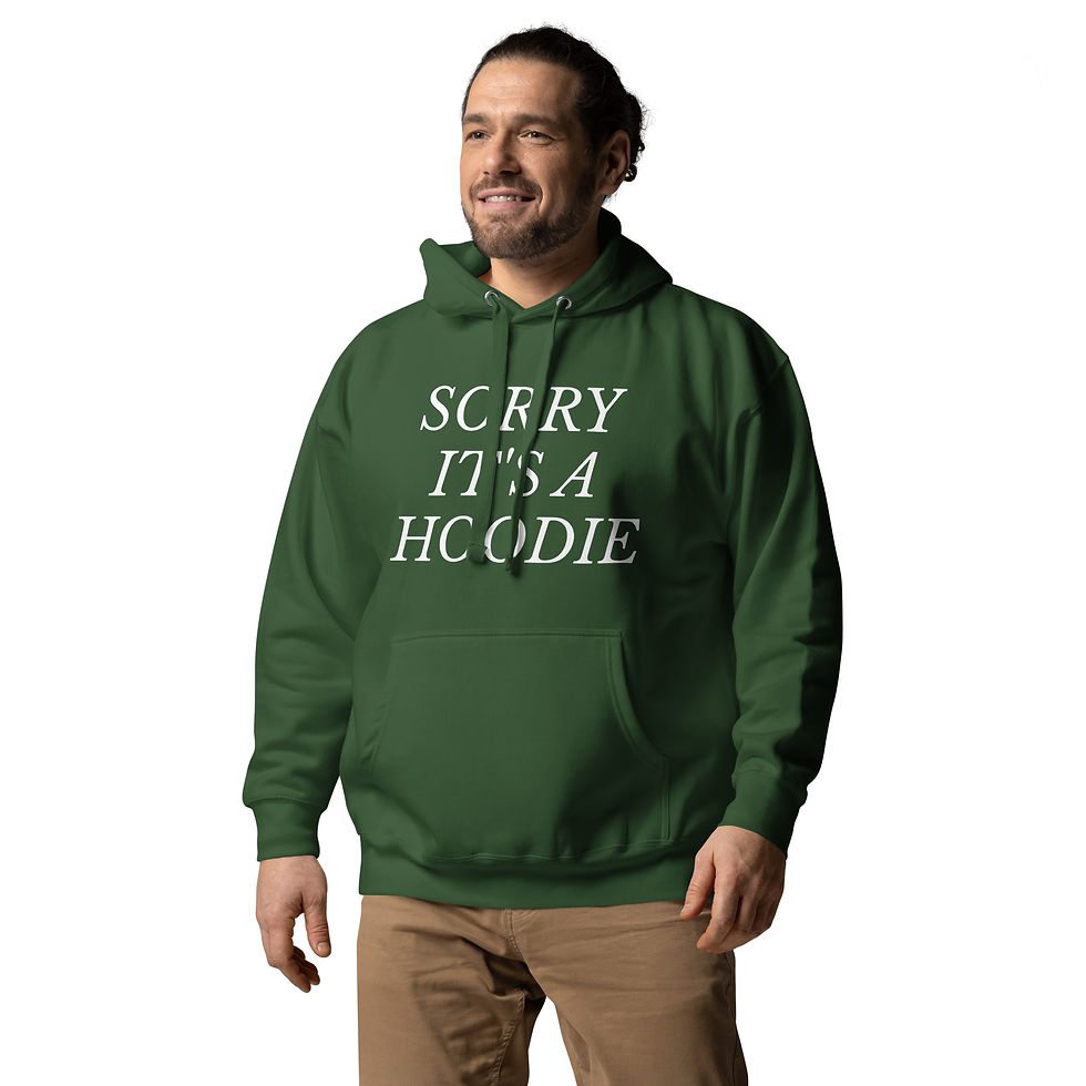 Thumbnail: Sorry it's a Hoodie (White) Unisex Hoodie