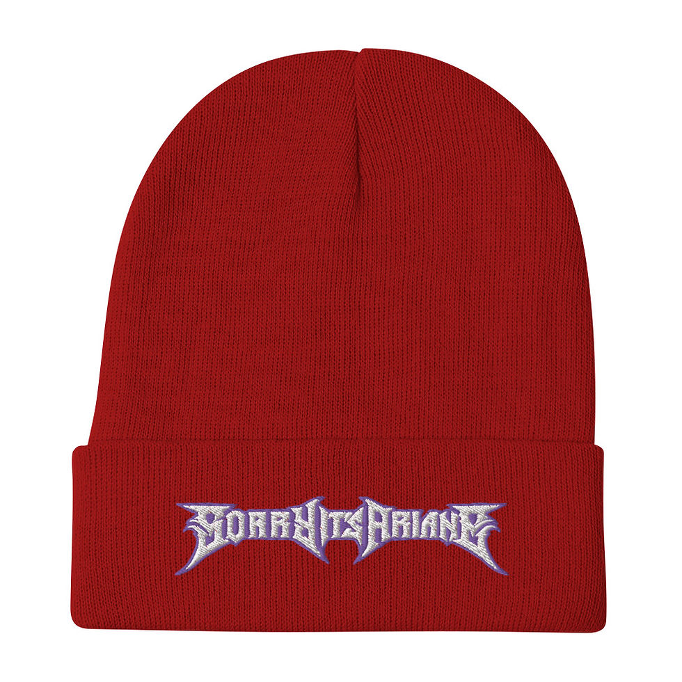 Thumbnail: Purple Heavy Metal Logo Embroidered Beanie