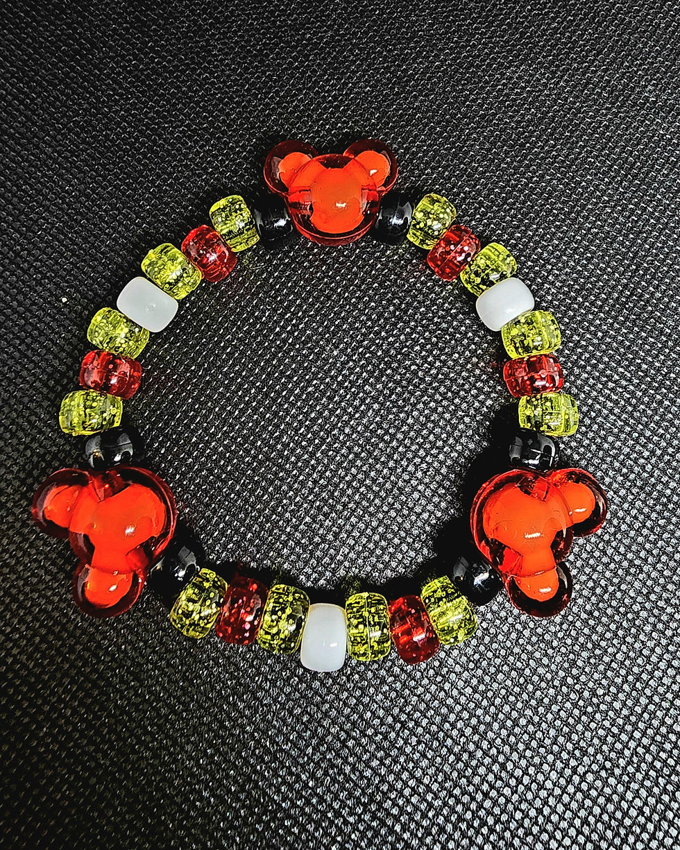 Thumbnail: Mickey Head Charm Kandi Bracelet