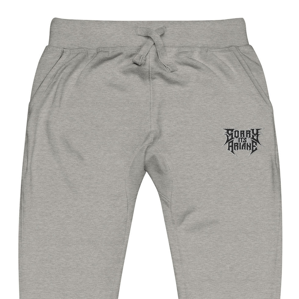 Thumbnail: Heavy Metal Embroidered Logo Unisex Fleece Sweatpants