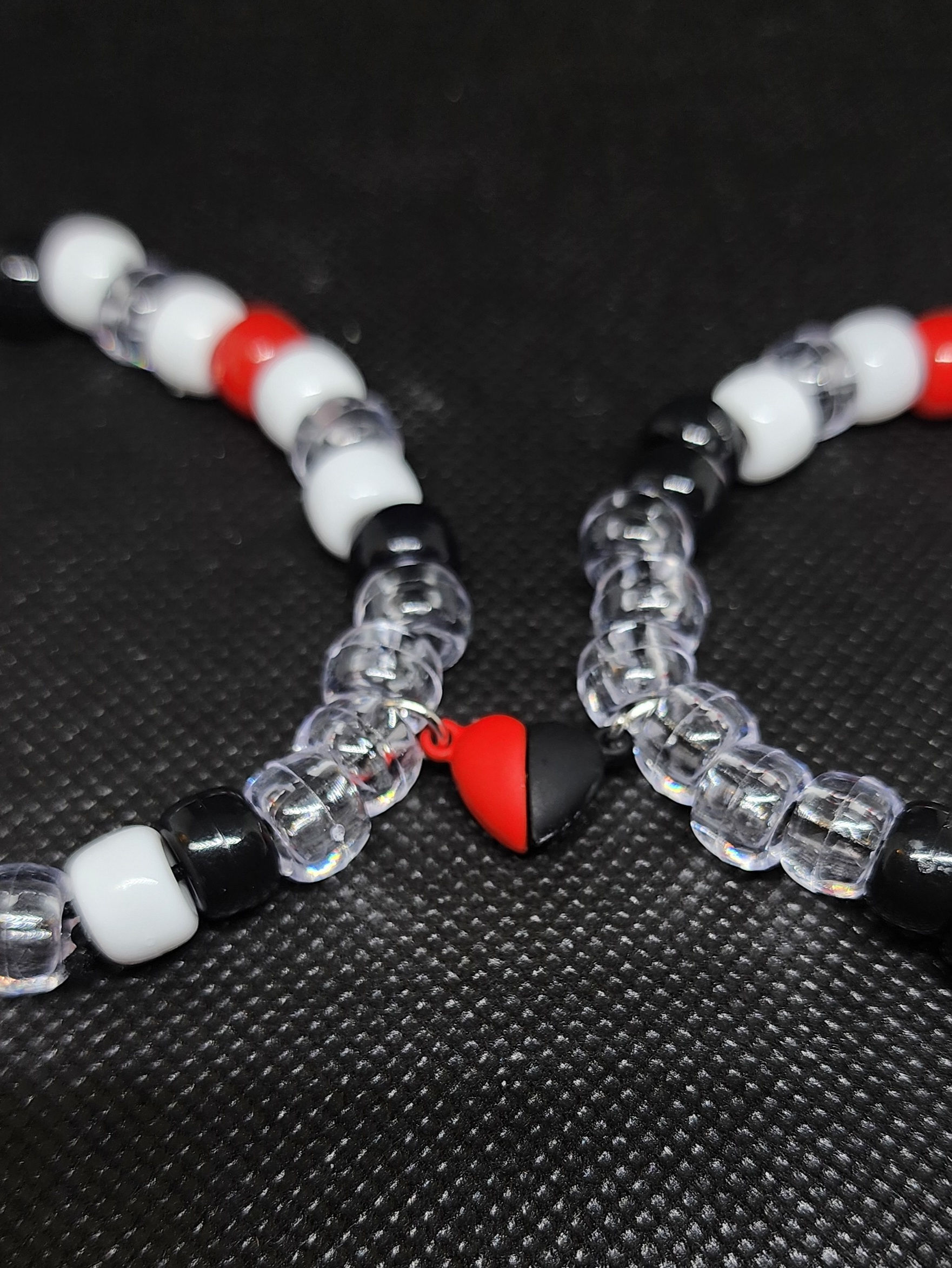 Magnetic Heart Charm Kandi Bracelet