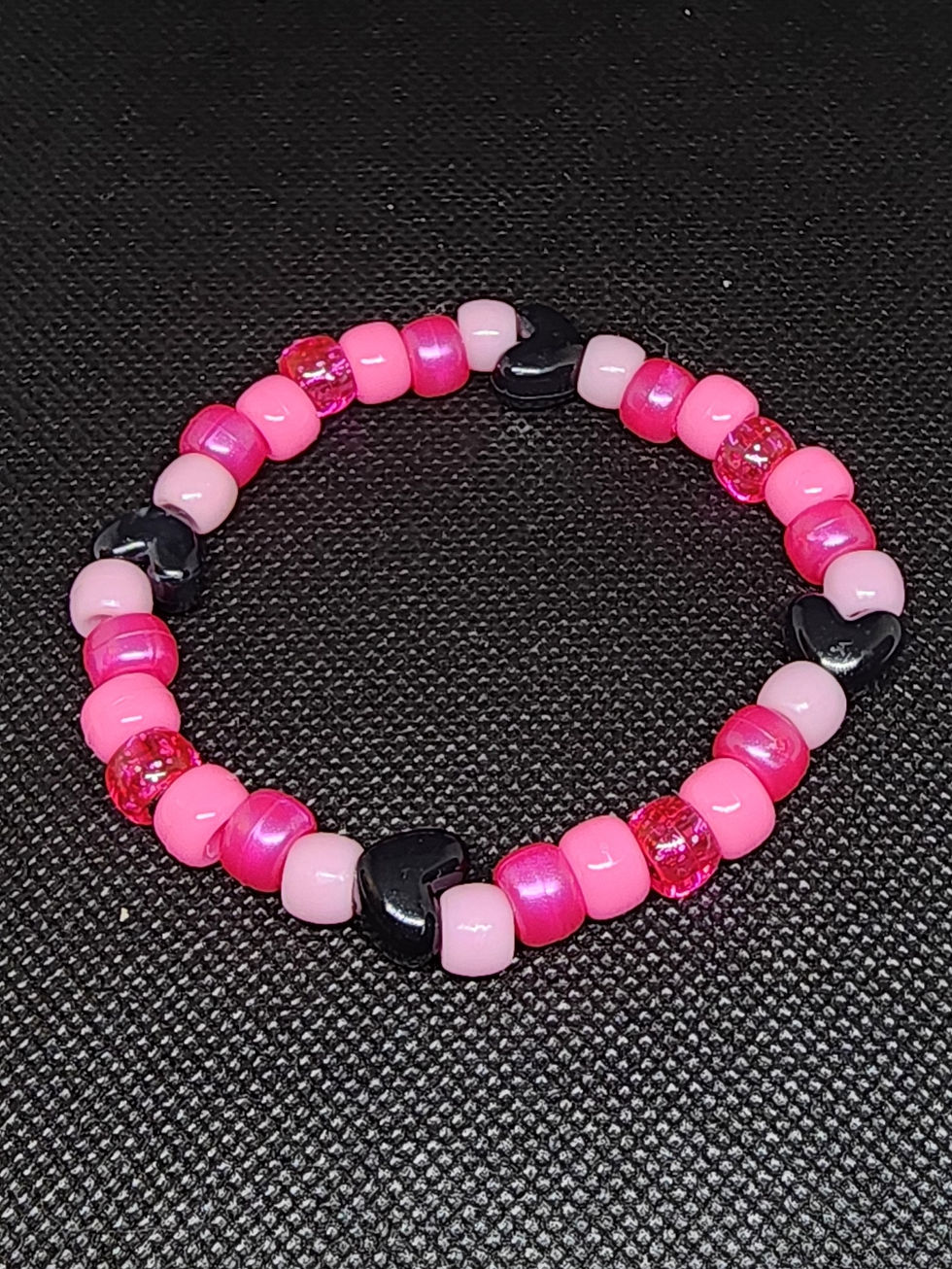 Heart Bead Kandi Bracelet