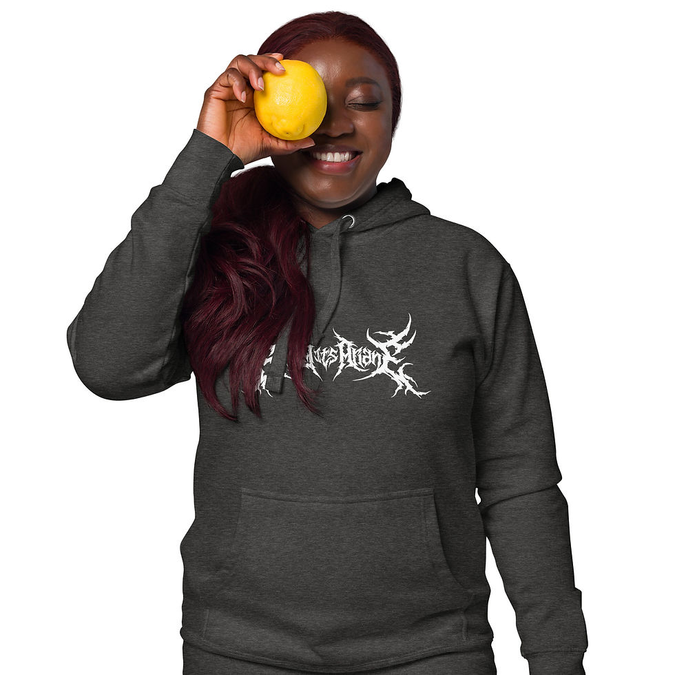 Thumbnail: White Death Metal Logo Unisex Hoodie