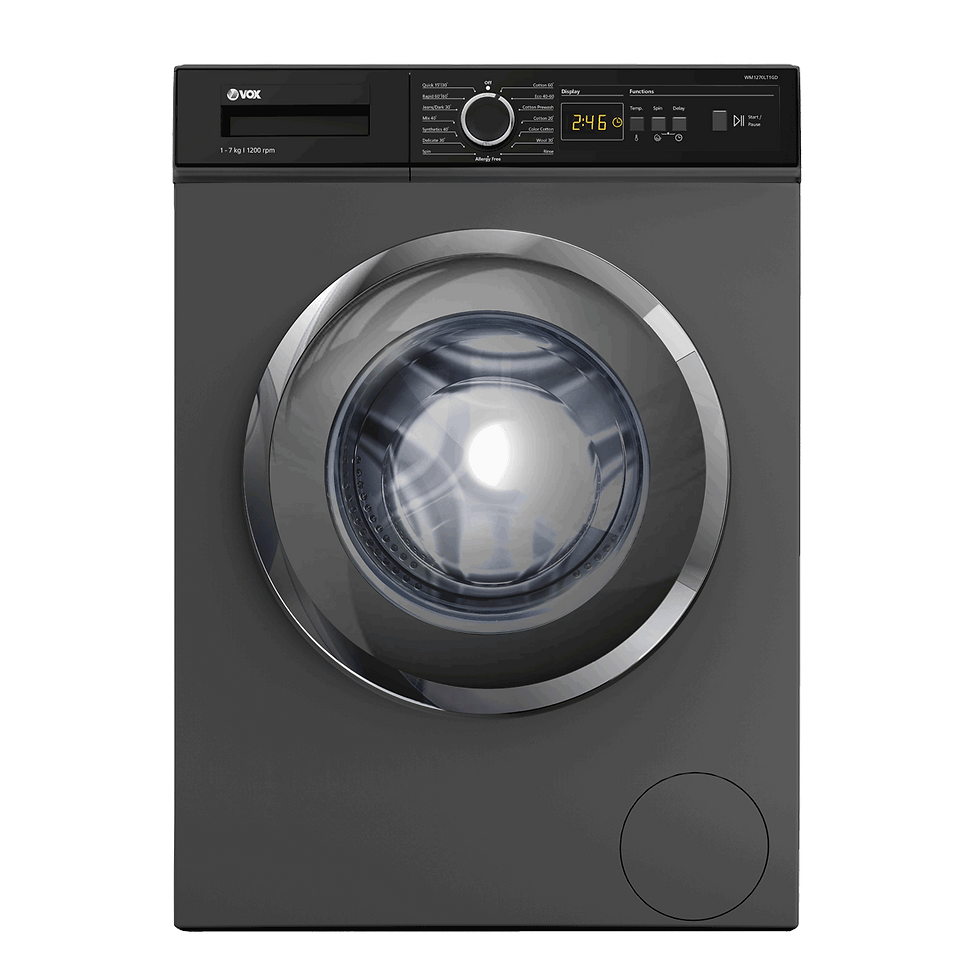 Thumbnail: Vox 7kg 1200rpm Washing Machine -Dark Silver