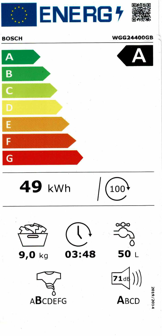 Thumbnail: Bosch 9Kg 1400rpm Inverter Washing Machine - White